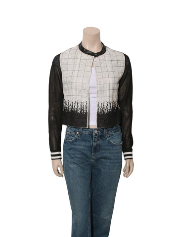 Cutout Leather Jacket