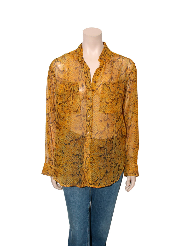 Snake Print Button Up Shirt