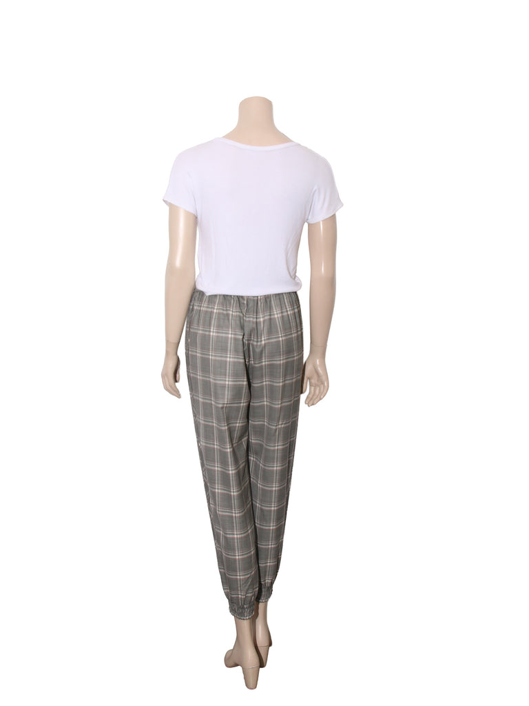 Check Print pants
