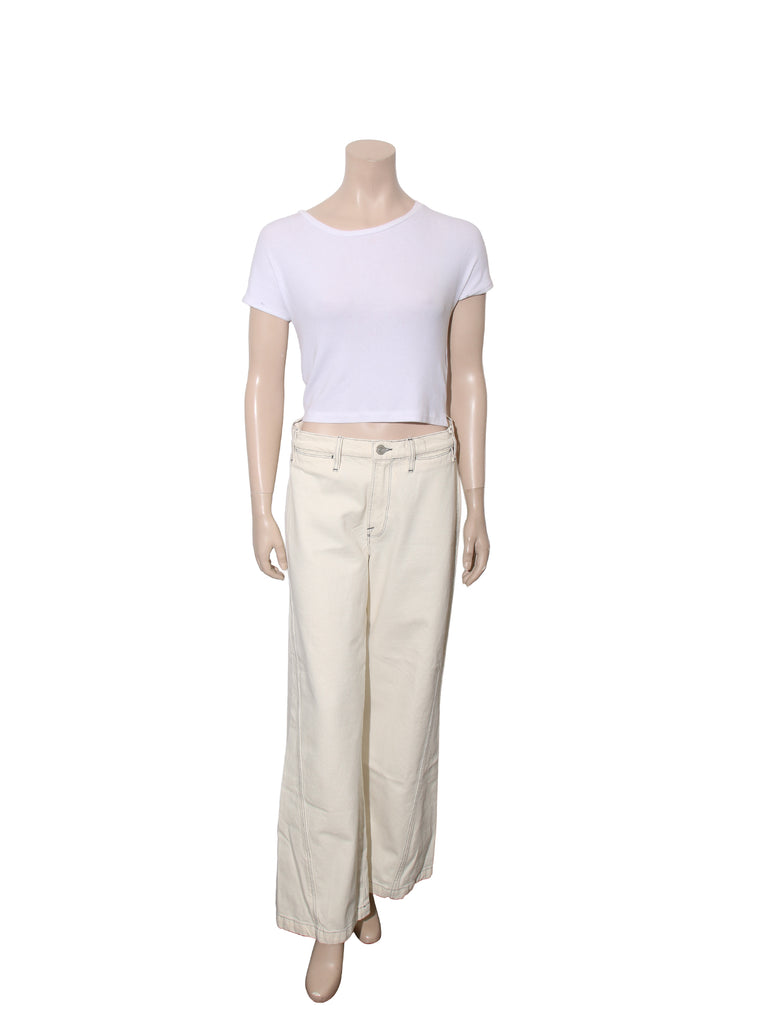 Le Baggy Palazzo Denim Pants