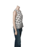 Peplum Eyelet Top