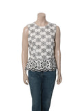 Peplum Eyelet Top