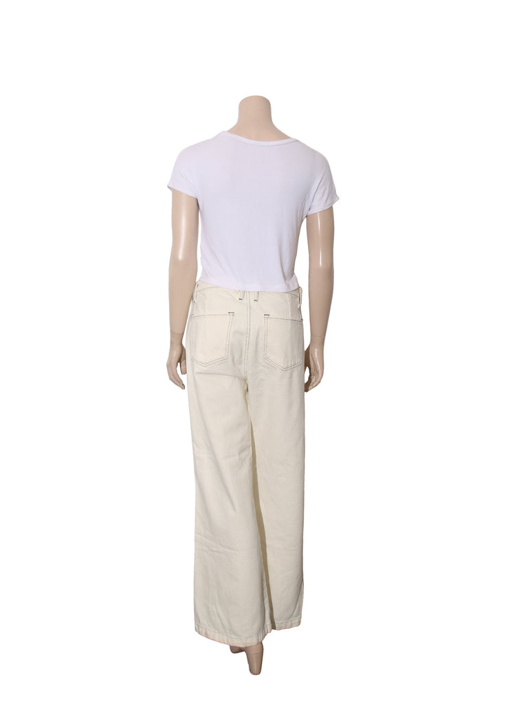 Le Baggy Palazzo Denim Pants