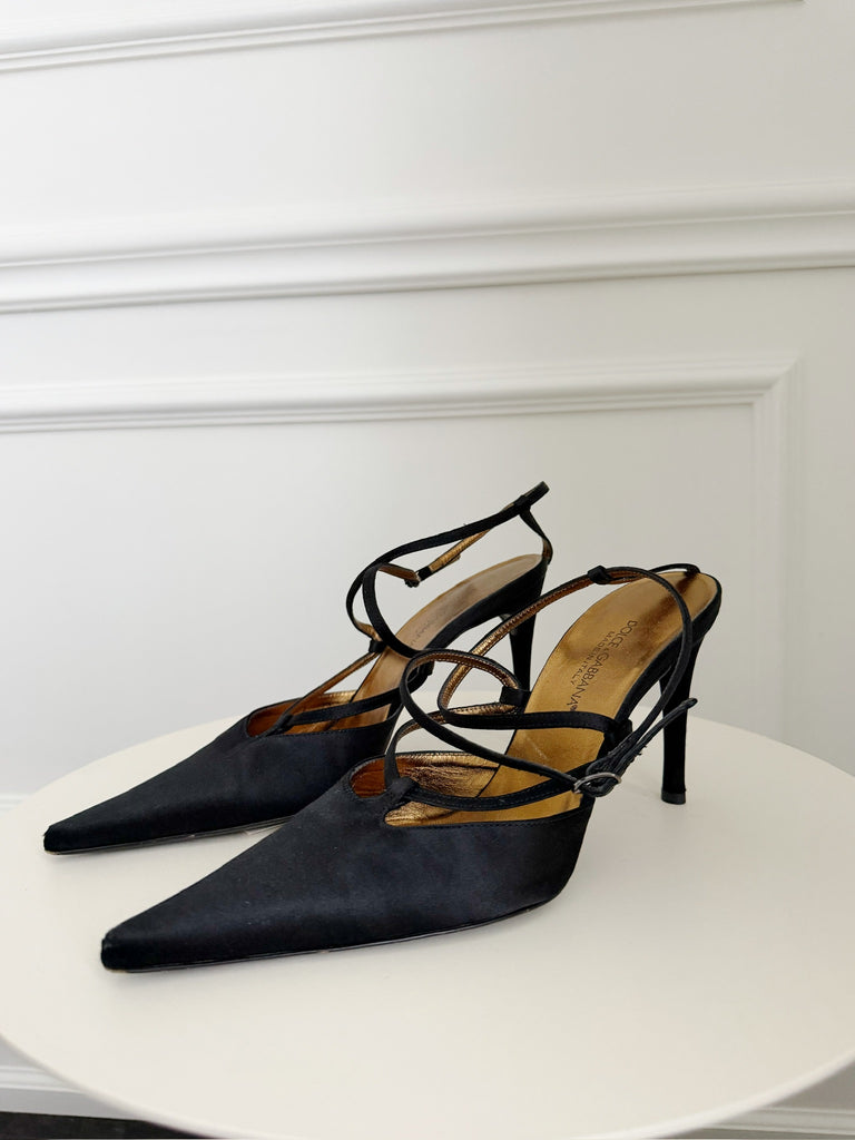 Vintage Satin Pumps