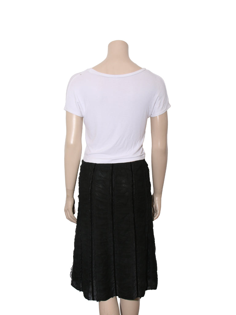 Silk Lace Detail Skirt