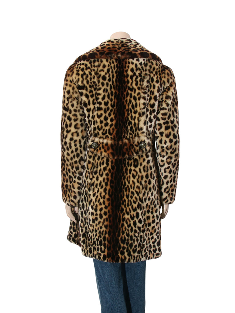 Leopard Print Shearling Coat