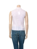 Sleeveless Linen Button Down Top