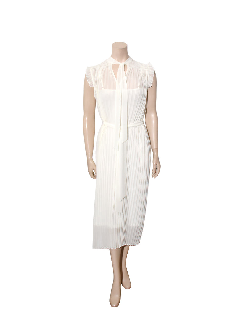 Pleated Sleeveless Dress