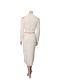 Knit Crop and Midi Skirt Set