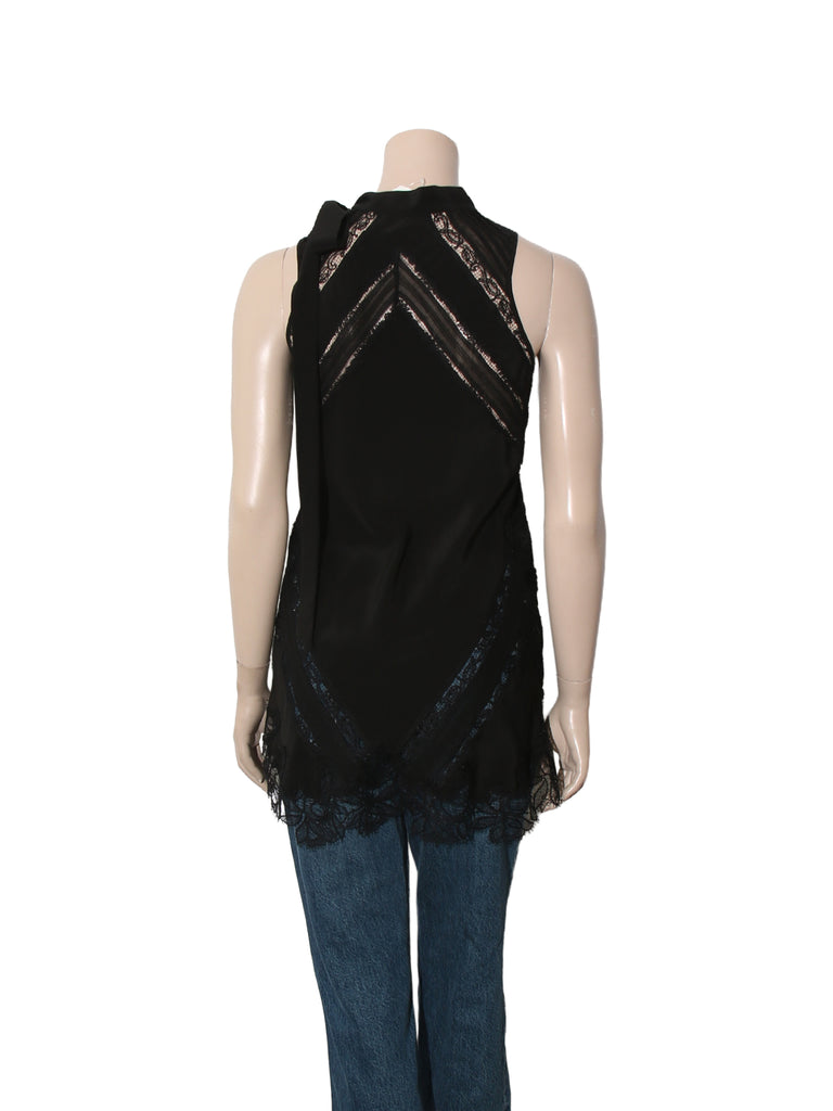 Silk Lace Detail Top