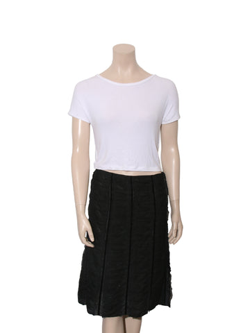 Silk Lace Detail Skirt
