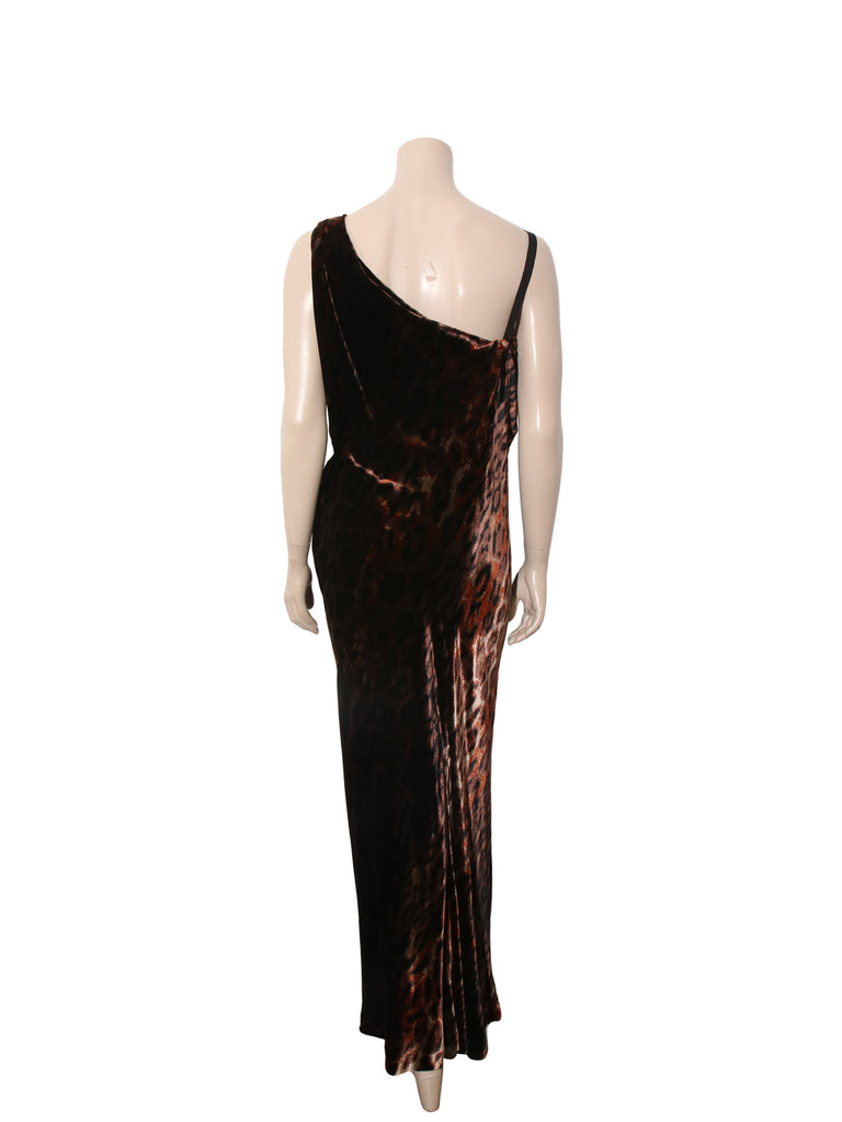 Leopard Print Velvet Dress
