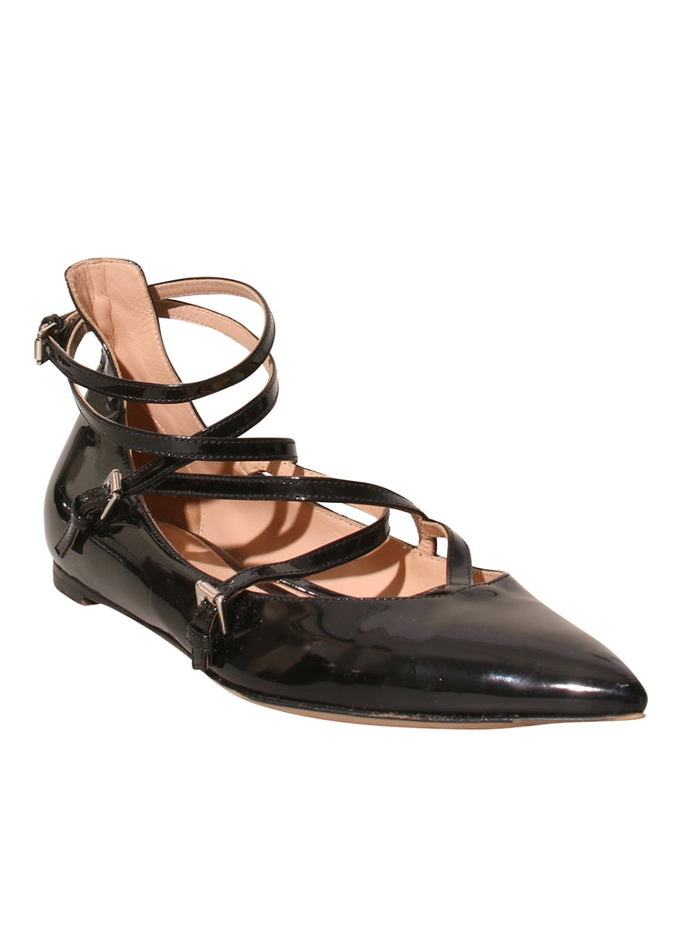 Pointed Patent Leather Flats