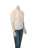 Linen Lace Detail Top