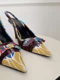 Vintage Tweed Slingback Pumps
