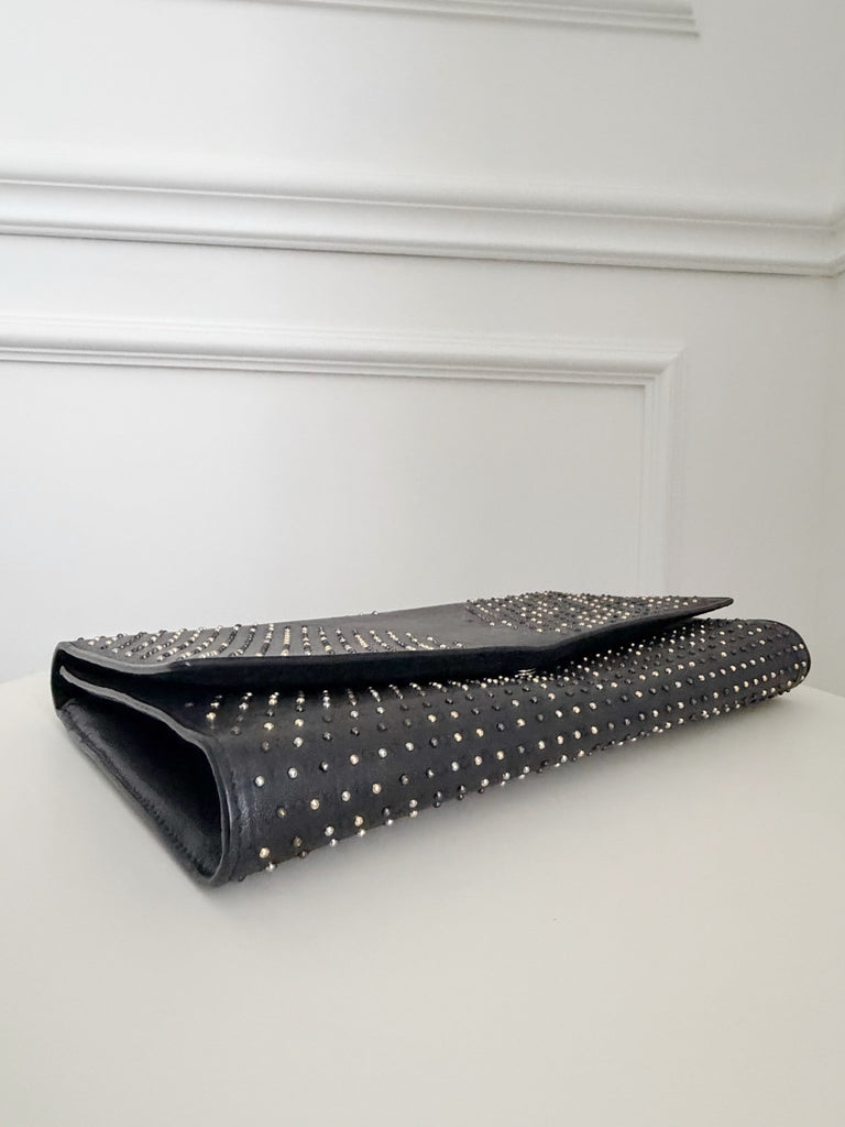 Studded Leather Clutch