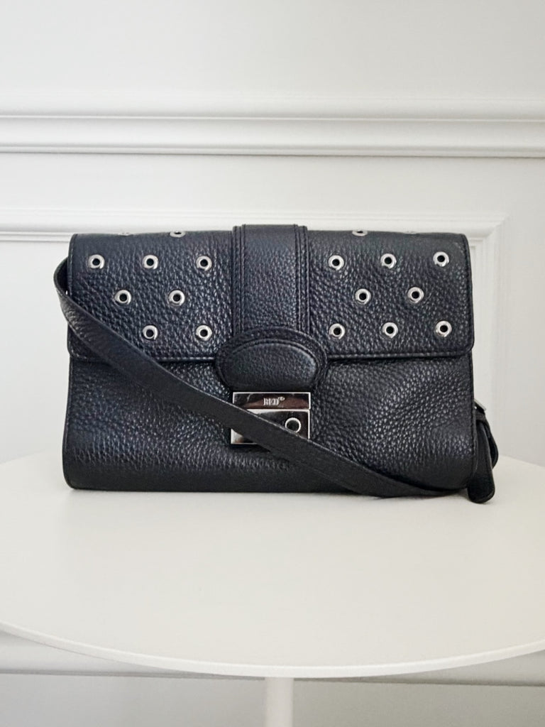 Leather Grommet Detail Cross Boy Bag