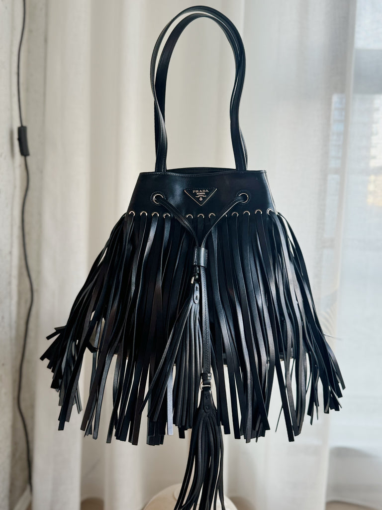 Fringe Leather Shoulder Bag