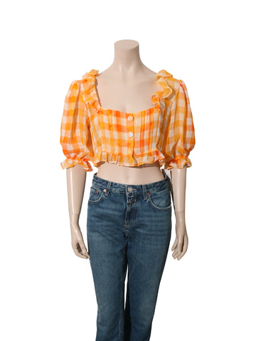 Check Crop Top