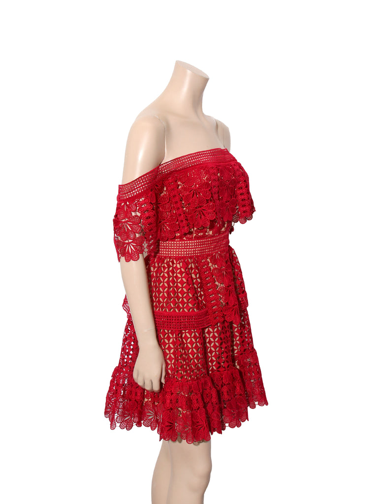Off-Shoulder Lace Dress