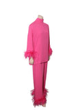 Set with Detachable Feathers
