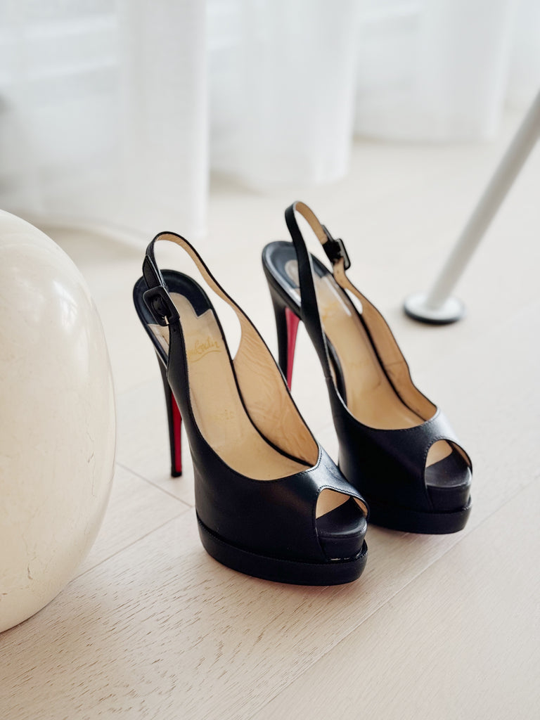 Louboutin slingback heels best sale