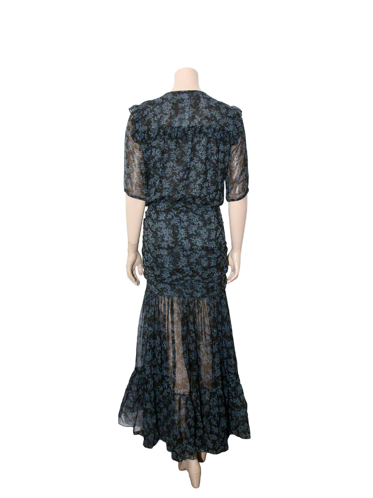 Floral Print Silk Dress