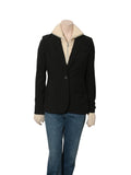 Blazer with Detachable Cable Knit Insert
