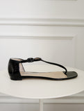 Patent Leather Thong Flat Sandals