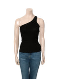 Ribbed One Sleeve Tank Top