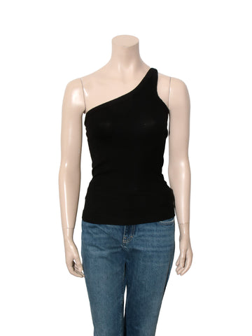 Ribbed One Sleeve Tank Top