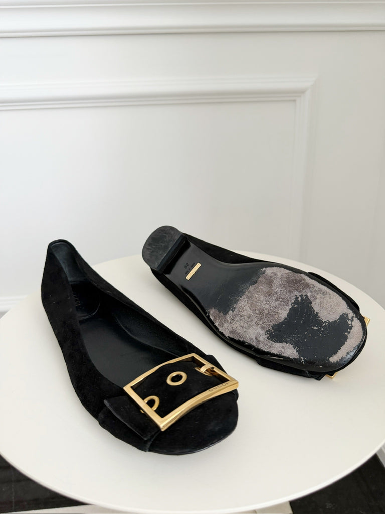 Suede Round Toe Flats