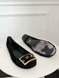 Suede Round Toe Flats