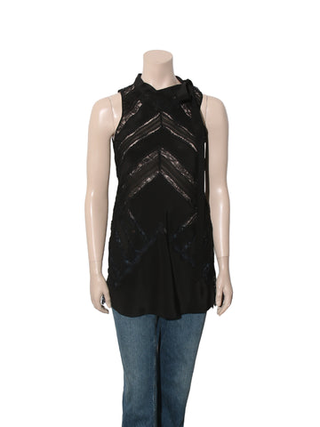 Silk Lace Detail Top