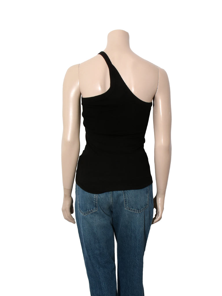 Ribbed One Sleeve Tank Top