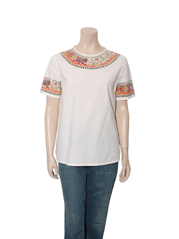Printed Short Sleeve Blouse