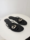 Leather GG Flat Sandals