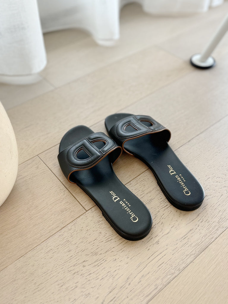 Leather Slide Sandals