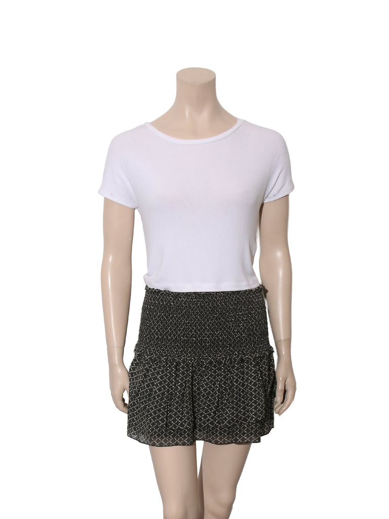 Printed Elastic Silk Skirt