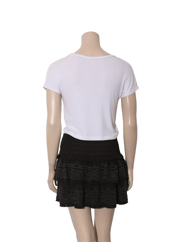 Embroidered Elastic Skirt