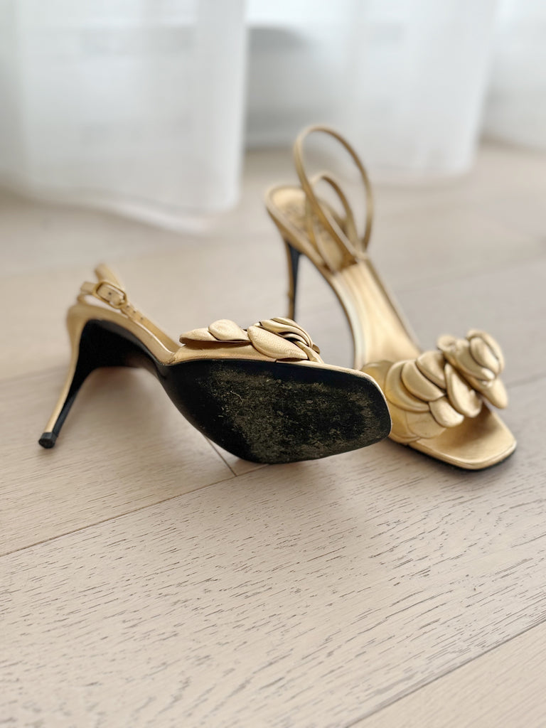 Leather Flower Sandals