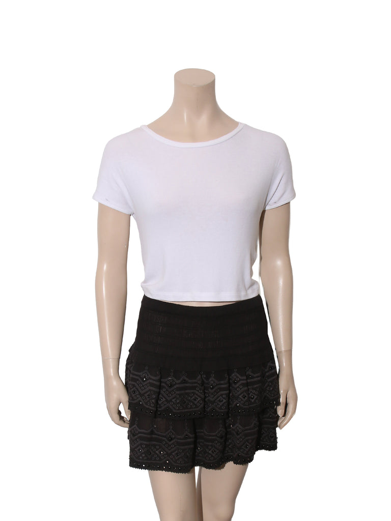 Embroidered Elastic Skirt