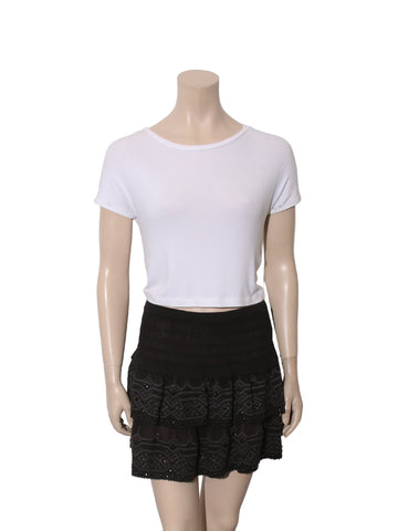 Embroidered Elastic Skirt