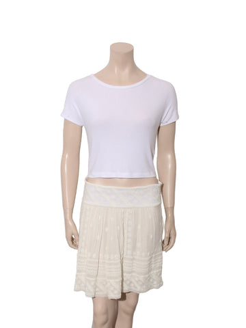 Embroidered Silk Skirt