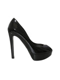 Open Toe Patent Leather Pumps