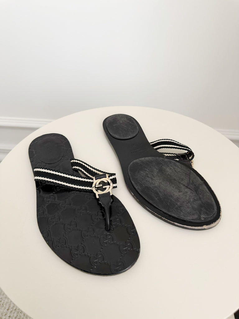 Canvas Thong Sandals