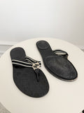 Canvas Thong Sandals