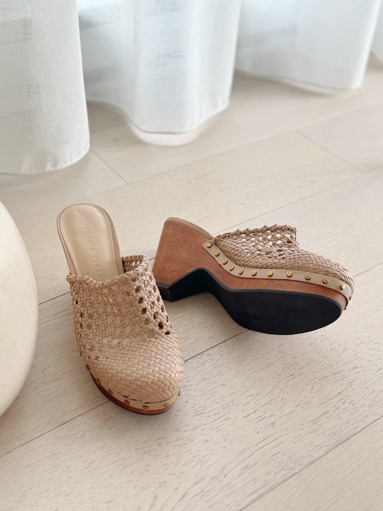 Hardie Woven Leather Clogs