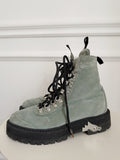 Suede Combat Boots