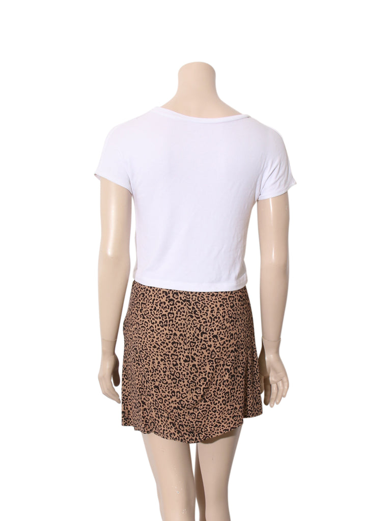 Leopard Print Mini Skirt